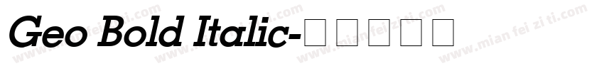 Geo Bold Italic字体转换
